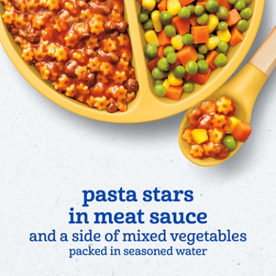 Gerber Pasta Stars in Meat Sauce and a side of Mixed Vegetables Toddler Food - 6.8 Oz - Image 2