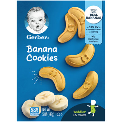 Gerber Baby Food Toddler Banana Cookies - 5 Oz
