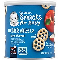 Gerber Teether Wheels Apple Harvest Snacks for Baby Canister - 1.48 Oz - Image 1