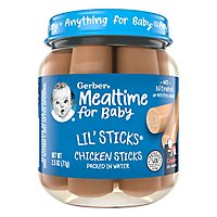 Gerber 3rd Foods Mealtime Chicken Lil Sticks Jar for Baby - 2.5 Oz - Image 1