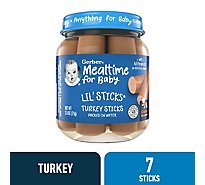 Gerber 3rd Foods Mealtime Turkey Lil Sticks Jar for Baby - 2.5 Oz