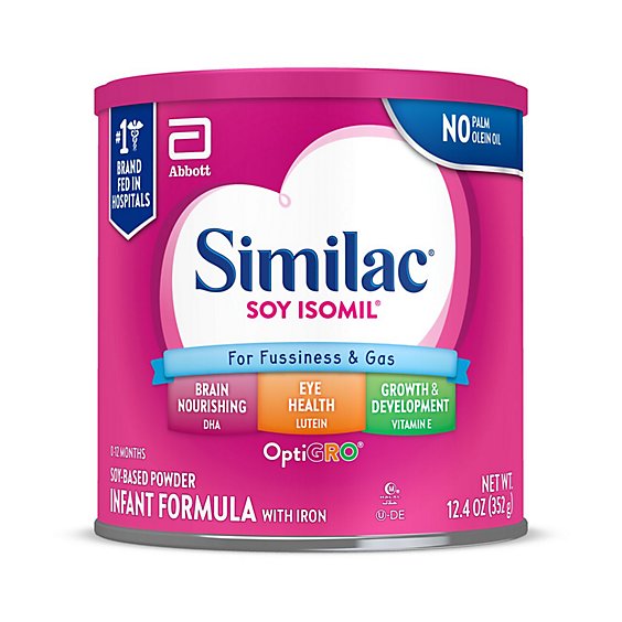 Similac Soy Isomil Infant Formula For Fussiness and Gas With Iron Powder - 12.4 Oz