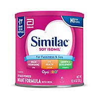 Similac Soy Isomil Infant Formula For Fussiness and Gas With Iron Powder - 12.4 Oz - Image 1