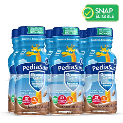 PediaSure Grow & Gain Kids Nutritional Shake Ready To Drink Chocolate - 6-8 Fl. Oz.
