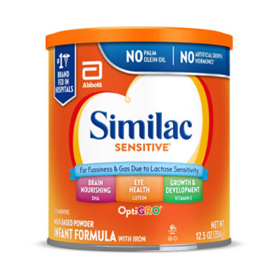  Similac Sensitive Infant Formula For Fussiness and Gas With Iron Powder - 12 Oz 