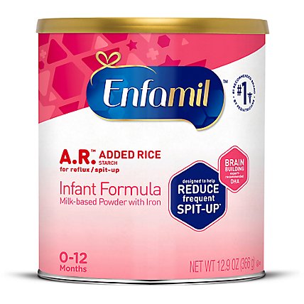 Enfamil A.R. Infant Formula Milk Based With Iron For Spit Up Powder Can - 12.9 Oz - Image 1