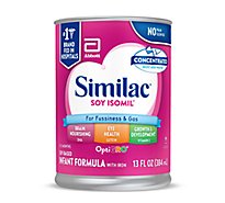 Similac Soy Isomil Infant Formula For Fussiness and Gas With Iron Concentrated Liquid - 13 Fl. Oz.