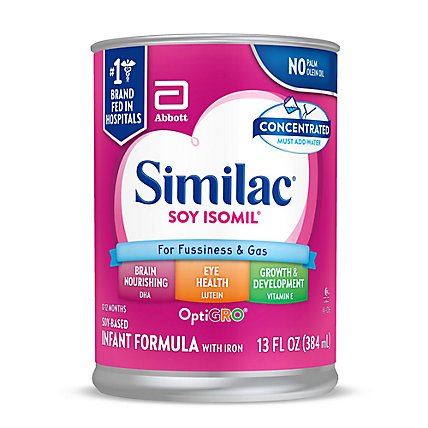 Similac Soy Isomil Infant Formula with Iron Concentrated Liquid Milk - 13 Fl. Oz. - Image 1