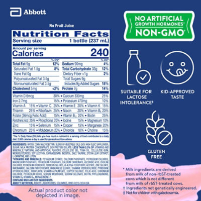 PediaSure Grow & Gain with Immune Support Strawberry Kids Protein Shake - 6-8 Fl. Oz. - Image 4