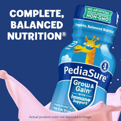 PediaSure Grow & Gain with Immune Support Strawberry Kids Protein Shake - 6-8 Fl. Oz. - Image 5