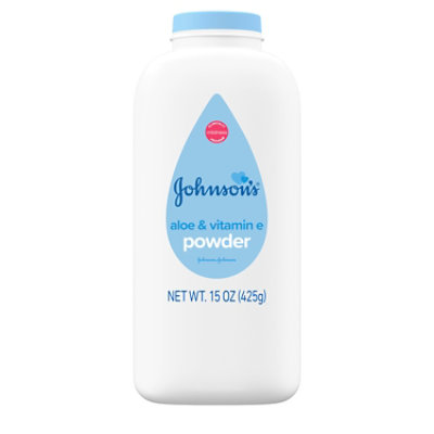 Johnsons Baby Powder Soothing Aloe & Vitamin E Pure Constarch - 15 Oz - Image 1