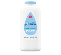 Johnsons Baby Powder Soothing Aloe & Vitamin E Pure Constarch - 15 Oz