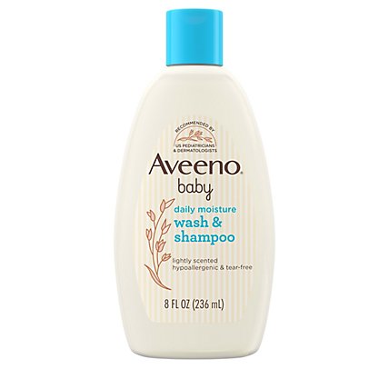 Aveeno Baby Wash & Shampoo Lightly Scented - 8 Fl. Oz. - Image 2