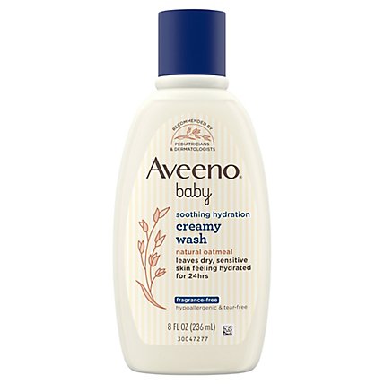 Aveeno Baby Creamy Wash Soothing Relief Fragrance Free - 8 Fl. Oz. - Image 2