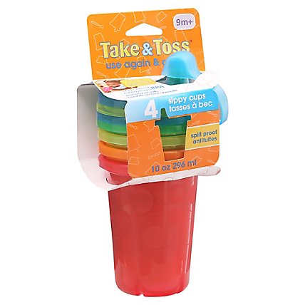 The First Years Take & Toss Sippy Cups 10 Ounce 9M+ - 4 Count - Image 1