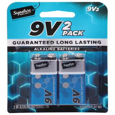 Signature SELECT Batteries Alkaline 9V Guaranteed Long Lasting - 2 Count - Image 3