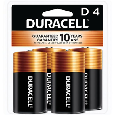 Duracell CopperTop D Alkaline Batteries  - 4 count - Image 1