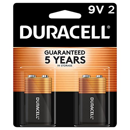 Duracell CopperTop 9V Alkaline Batteries - 2 Count - Image 1