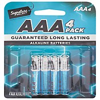 Signature SELECT Batteries Alkaline AAA Guaranteed Long Lasting - 4 Count - Image 3