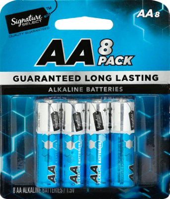 Signature SELECT Batteries Alkaline AA Guaranteed Long Lasting - 8 Count - Image 2