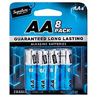 Signature SELECT Batteries Alkaline AA Guaranteed Long Lasting - 8 Count - Image 1