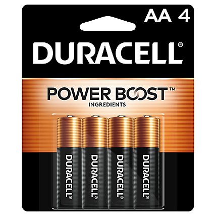 Duracell CopperTop AA Alkaline Batteries - 4 Count - Image 1