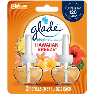 Glade Plugins Hawaiian Breeze Scented Oil Air Freshener Refill 2 Count - 1.34 Oz - Image 2