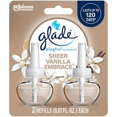 Glade Plugins Sheer Vanilla Embrace Scented Oil Air Freshener Refill 2 Count - 1.34 Oz - Image 2