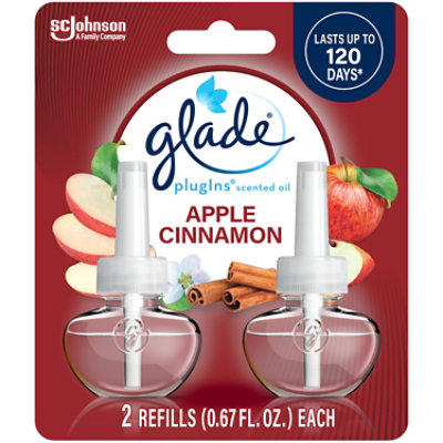 Glade Plugins Apple Cinnamon Scented Oil Air Freshener Refill 2 Count - 1.34 Oz - Image 2