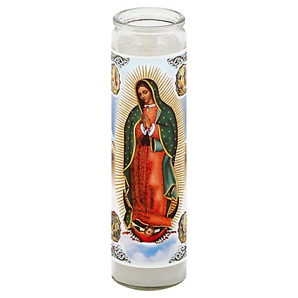 Bright Glow Candle Our Lady of Guadalupe - Each - Image 1
