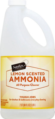 Signature SELECT Cleaner Ammonia All Purpose Lemon Scented Tough Jobs - 2 Quart - Image 2