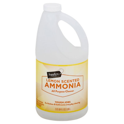  Signature SELECT Cleaner Ammonia All Purpose Lemon Scented Tough Jobs - 2 Quart 