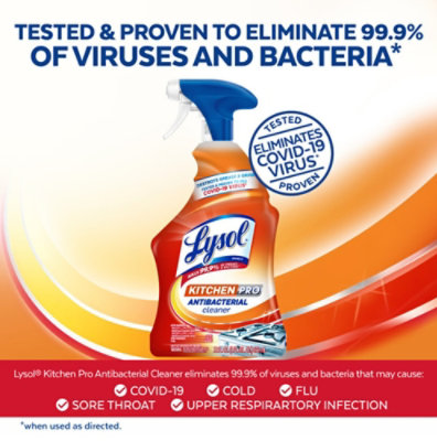 Lysol Kitchen Pro AntibaCounterial Cleaner - Image 4