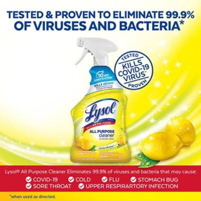 Lysol All Purpose Lemon Breeze Cleaner Spray - 32 Oz - Image 2