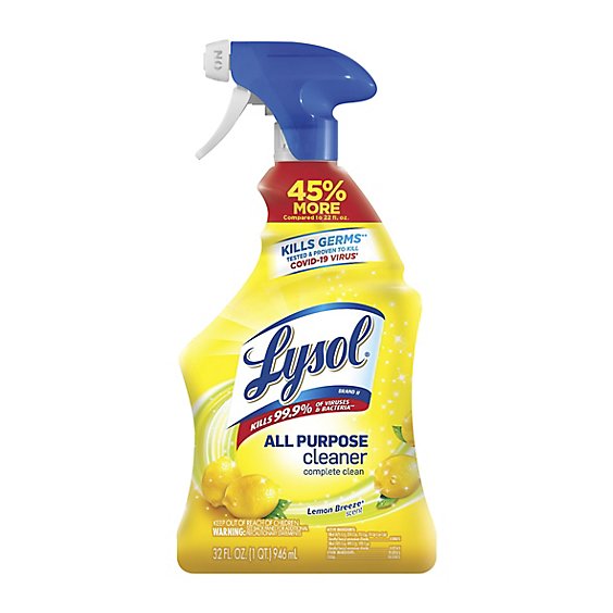 Lysol All Purpose Lemon Breeze Cleaner Spray - 32 Oz