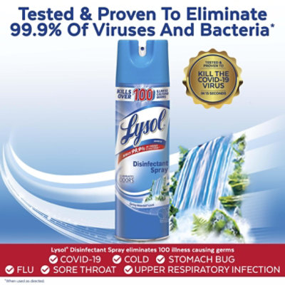 Lysol Spring Waterfall Disinfectant Spray - 12.5 Fl. Oz. - Image 4