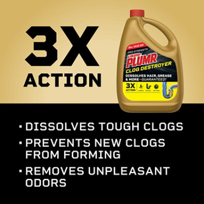 Liquid-Plumr Prostrength Clog Destroyer Gel With Pipeguard Liquid Drain Cleaner - 80 Oz - Image 5