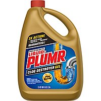Liquid-Plumr Prostrength Clog Destroyer Gel With Pipeguard Liquid Drain Cleaner - 80 Oz - Image 1