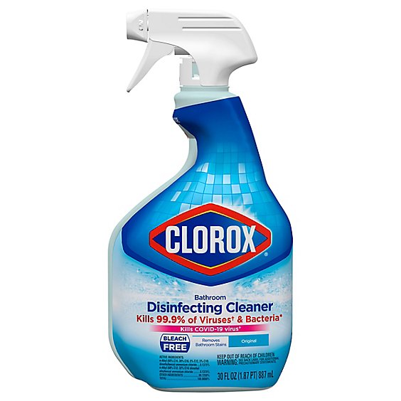 Clorox Disinfecting Bathroom Cleaner Spray Bottle - 30 Oz