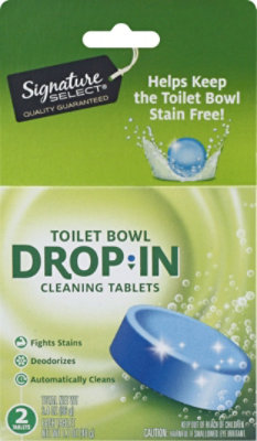 Signature SELECT Cleaner Toilet Bowl Drop In Tablet - 2 Count - Image 2