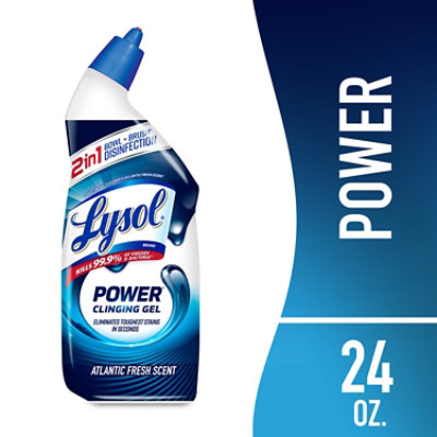 Lysol Power Toilet Bowl Cleaner Gel For Cleaning and Disinfecting Stain Removal - 24 Oz - Image 1