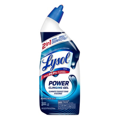 Lysol Power Toilet Bowl Cleaner Gel For Cleaning and Disinfecting Stain Removal - 24 Oz - Image 2