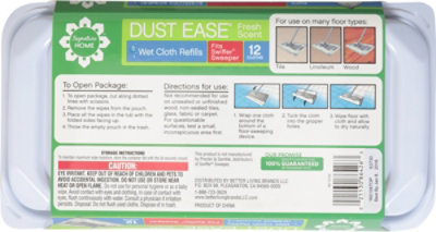 Signature SELECT Dust Ease Refills Wet Cloth  Fresh Scent - 12 Count - Image 5