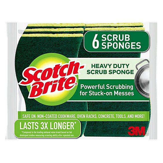 Scotch-Brite Sponges Scrub Heavy Duty Pack - 6 Count