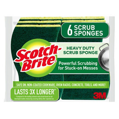 Scotch-Brite Sponges Scrub Heavy Duty Pack - 6 Count - Image 1