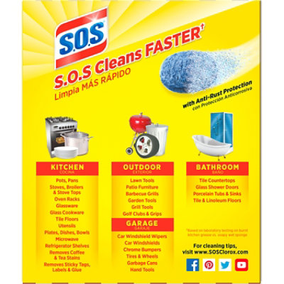 S.O.S Steel Wool Soap Pads - 10 Count - Image 2