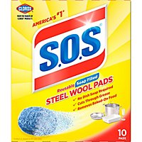 S.O.S Steel Wool Soap Pads - 10 Count - Image 1