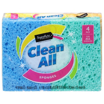 Signature SELECT Clean All Sponges For All Surfaces Handy Size - 4 Count - Image 4