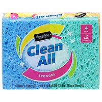 Signature SELECT Clean All Sponges For All Surfaces Handy Size - 4 Count - Image 1