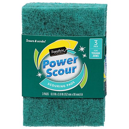 Signature SELECT Power Scour Pads Scouring Tough Jobs - 3 Count - Image 2